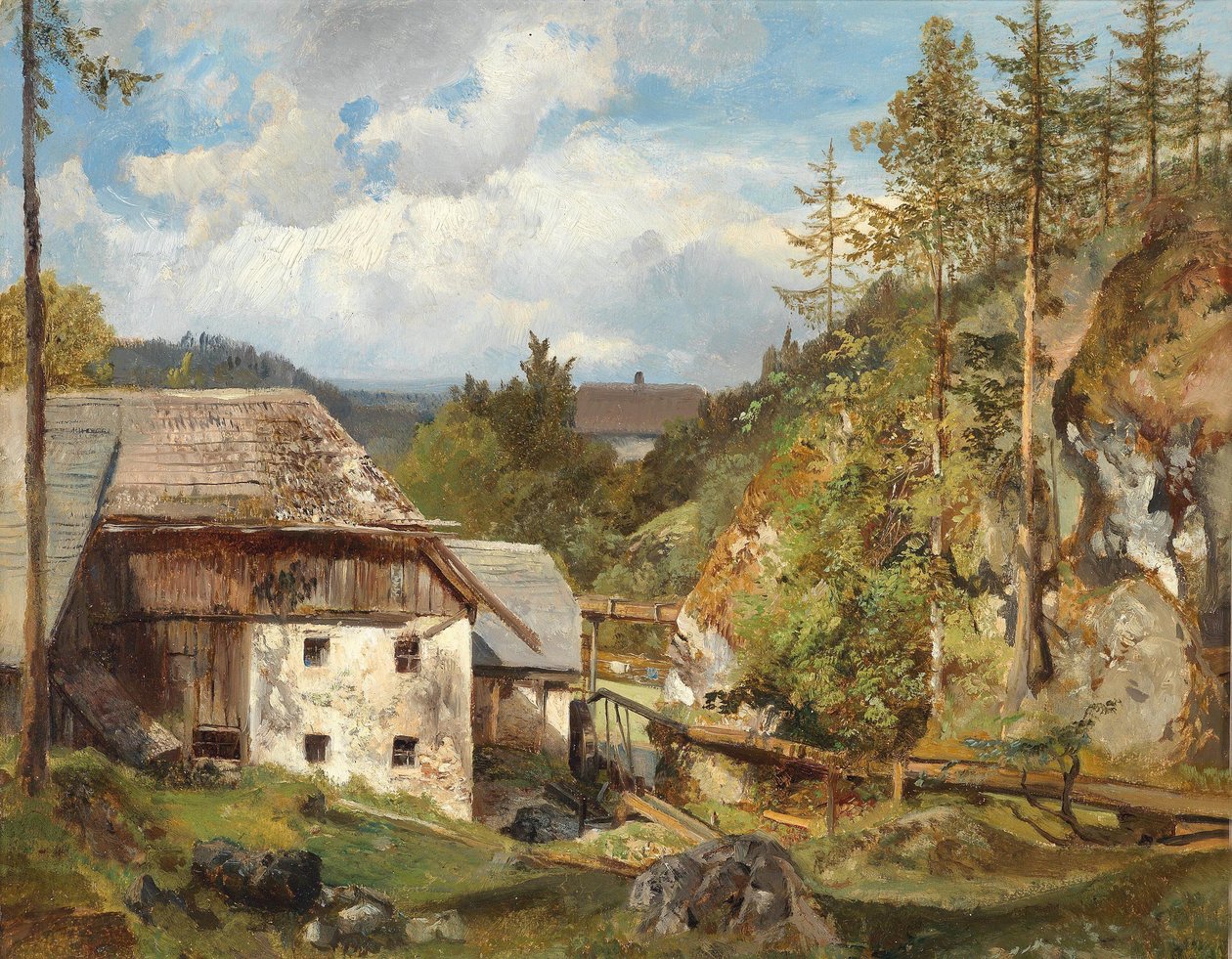 Młyn w lesie autorstwa Emil Jakob Schindler
