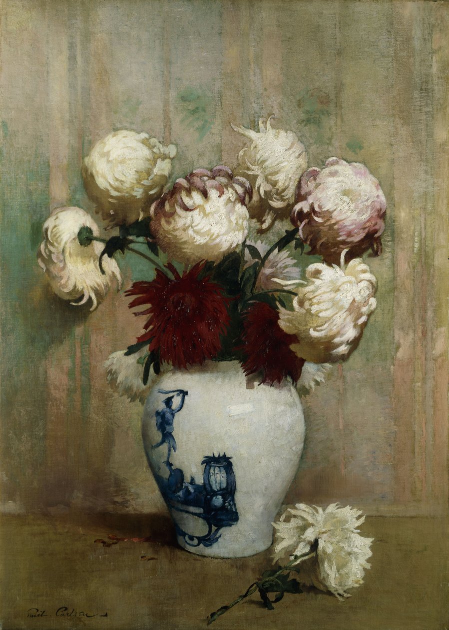 Mamy w orientalnym wazonie autorstwa Emil Carlsen