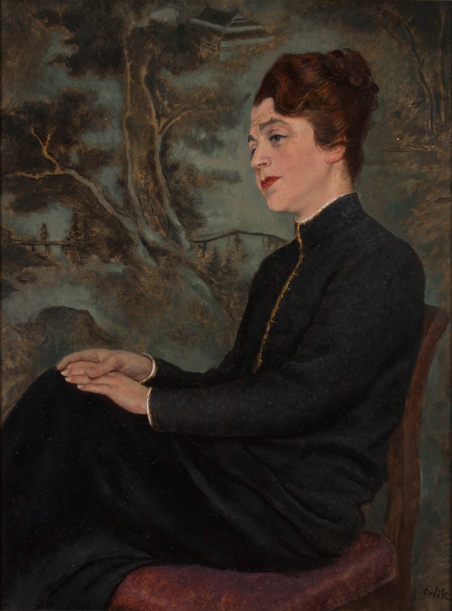 portret pani autorstwa Emil Orlik