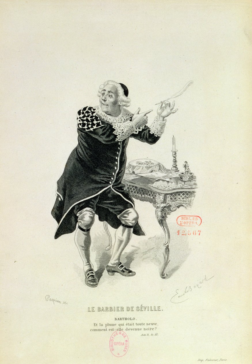 Dr Bartolo, z opery „Cyrulik sewilski” Rossiniego autorstwa Emile Antoine Bayard