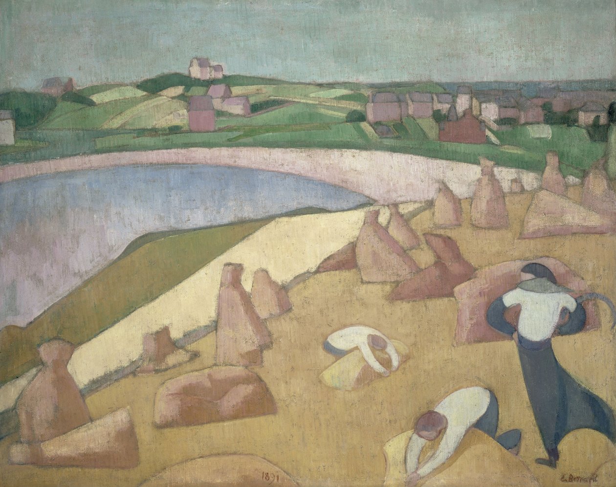 Żniwa nad morzem autorstwa Emile Bernard