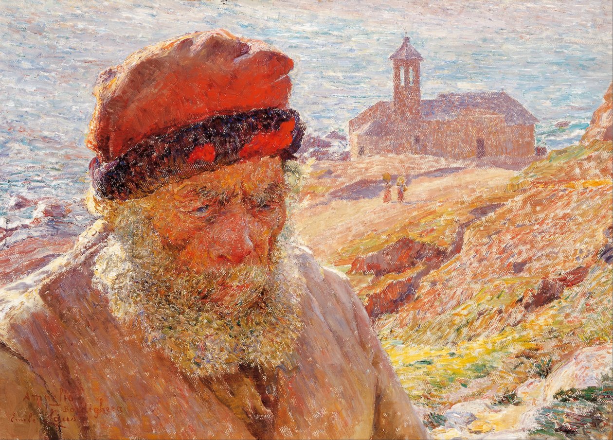 Ampelio, stary rybak z Bordighera autorstwa Emile Claus