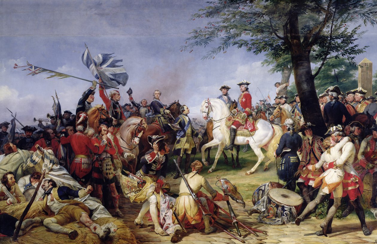 Bitwa pod Fontenoy, 11 maja 1745, 1828 autorstwa Emile Jean Horace Vernet