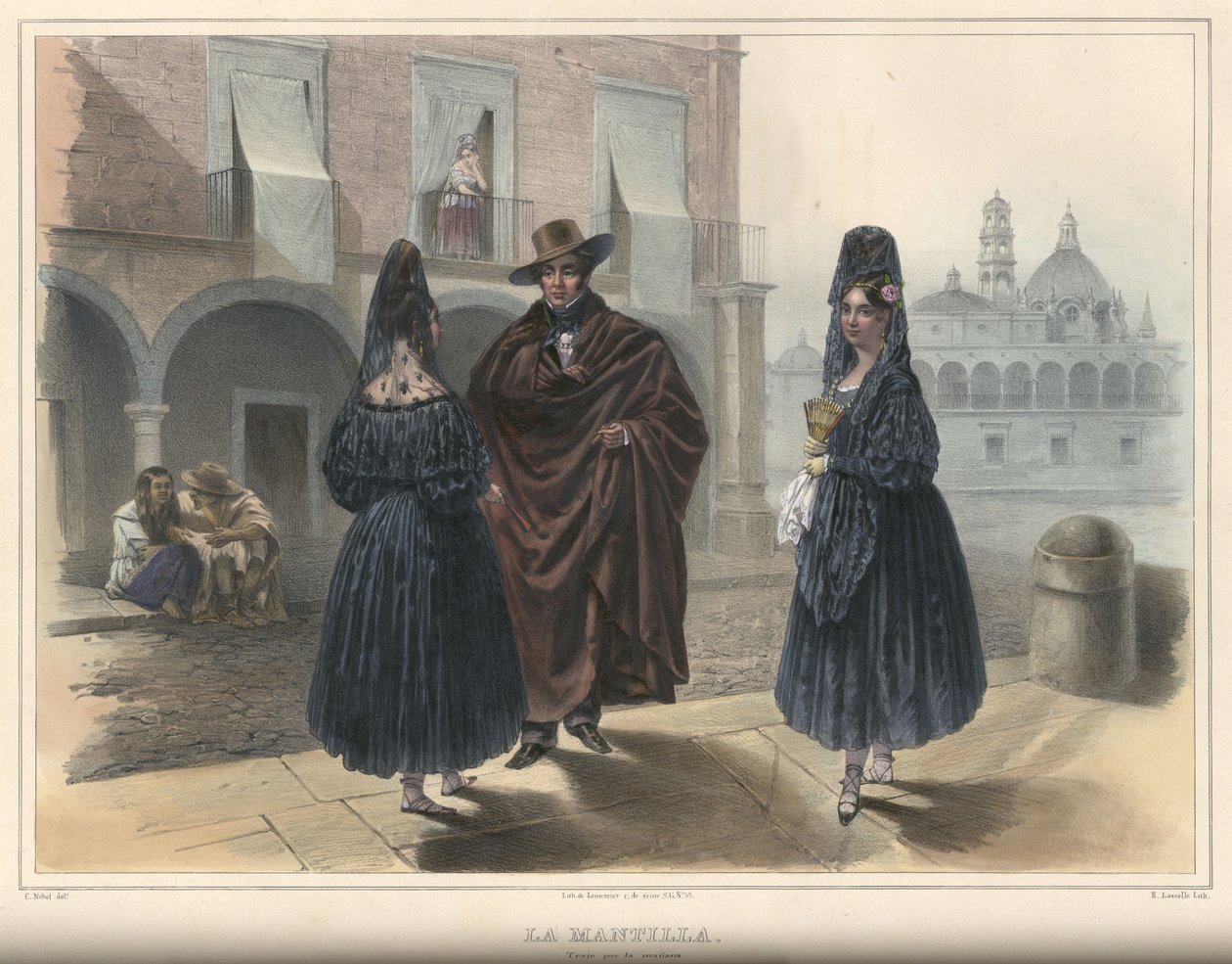 La Mantilla, grupa kostiumowa autorstwa Emile Lassalle