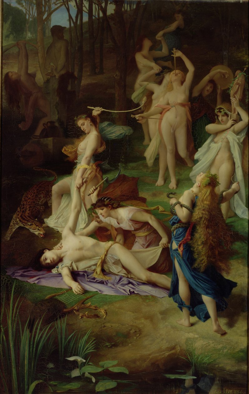 Śmierć Orfeusza, 1866 autorstwa Emile Levy