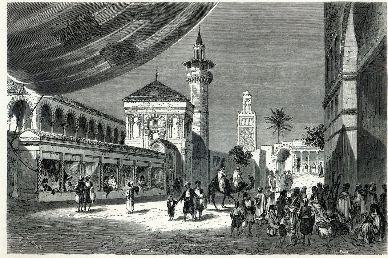 Bazar w Tunisie autorstwa Emile Theodore Therond