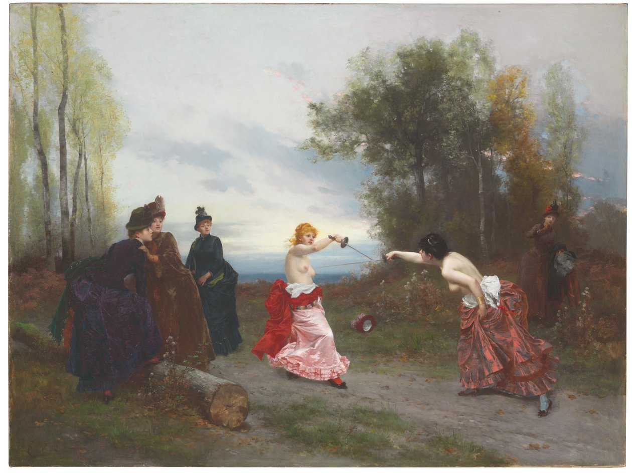 Pojedynek, 1884 autorstwa Emile Antoine Bayard