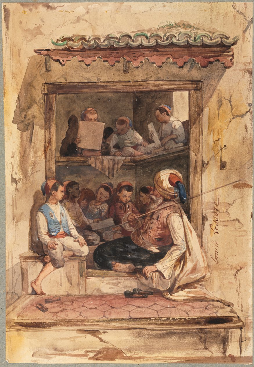 Szkoła dla chłopców autorstwa Emile Aubert Lessoire