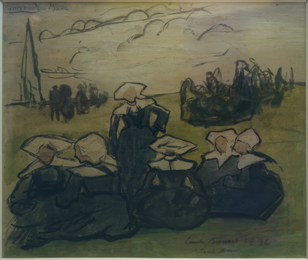 Bretonki na łące autorstwa Emile Bernard