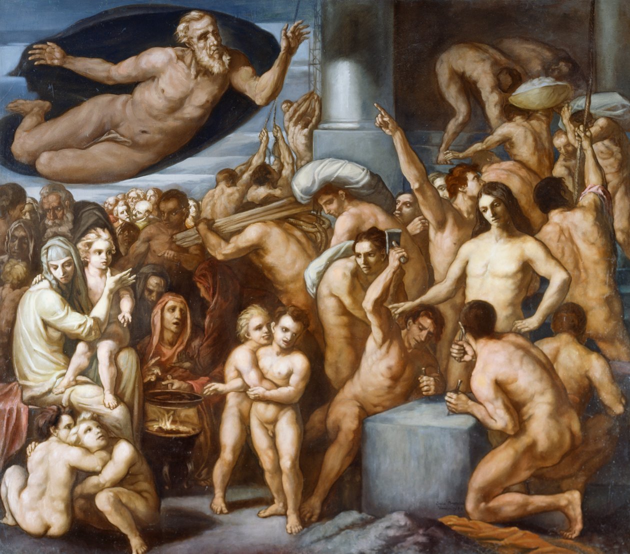 Budowa Świątyni Jerozolimskiej autorstwa Emile Bernard