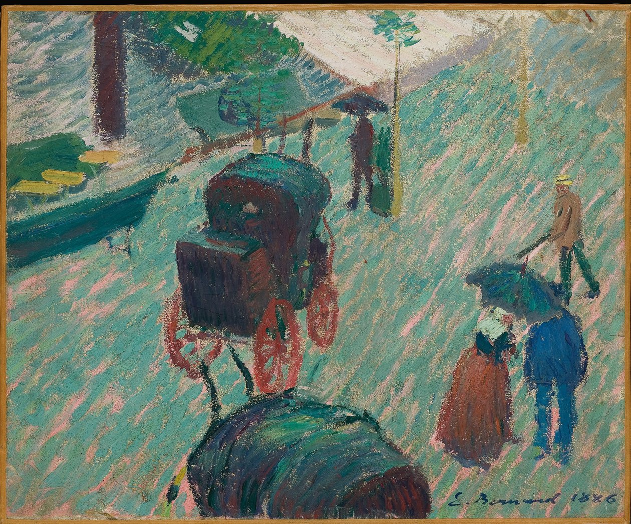 Ogród publiczny, Mayenne, 1886 r. autorstwa Emile Bernard