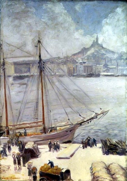 Nabrzeże, Marsylia autorstwa Emile Bernard