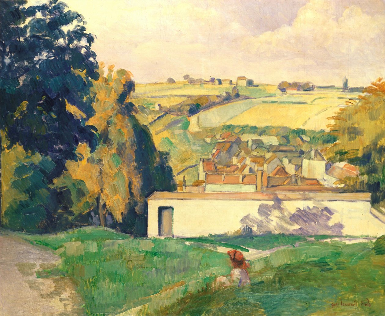 Młoda dziewczyna na wzgórzu autorstwa Emile Bernard