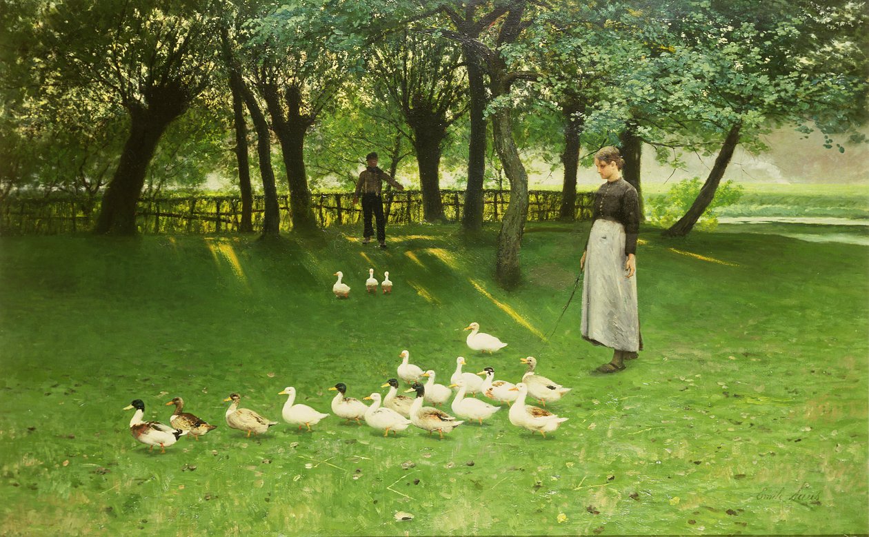 Kaczka, początek lat 80. XIX wieku autorstwa Emile Claus