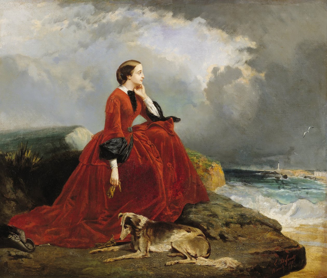 Cesarzowa Eugenia 1826-1920 w Biarritz. autorstwa Emile Defonds
