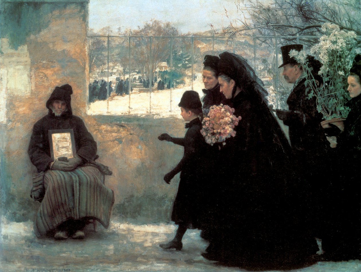 Dzień Wszystkich Świętych, 1888. autorstwa Emile Friant
