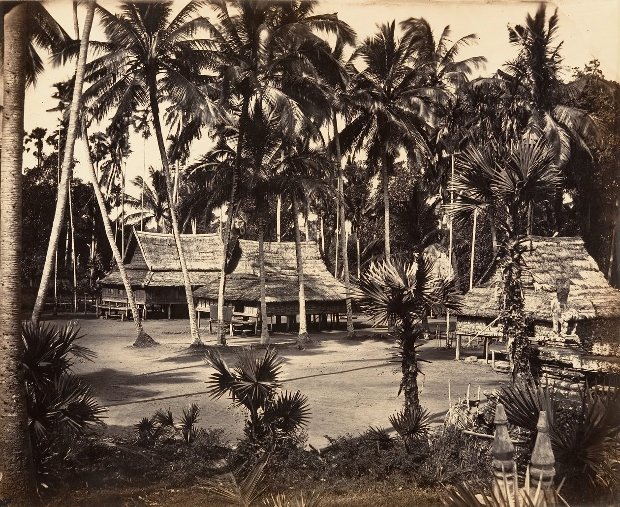 Bonzerie Wielkiej Pagody, 1866. autorstwa Emile Gsell