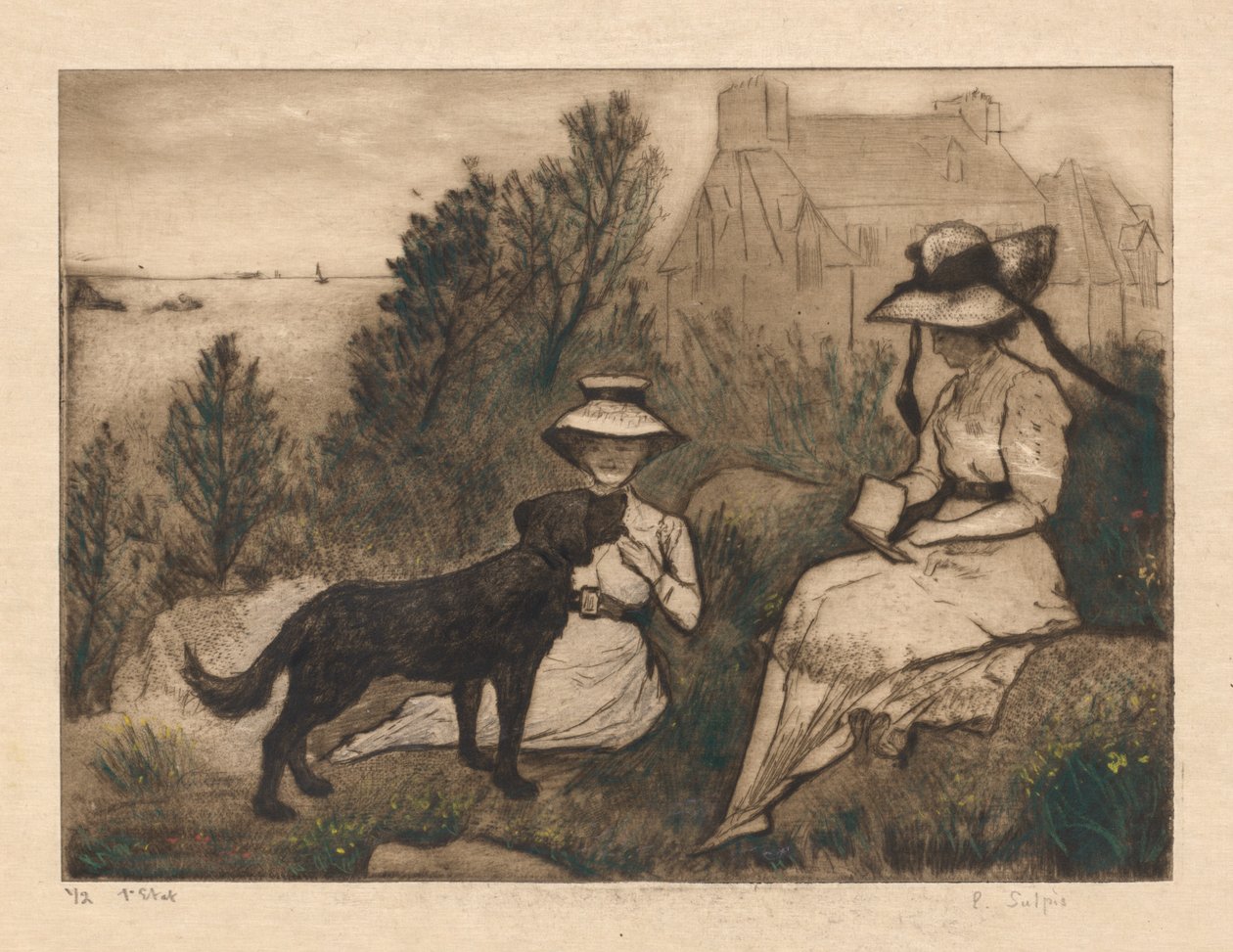 W ogrodzie autorstwa Emile Jean Sulpis