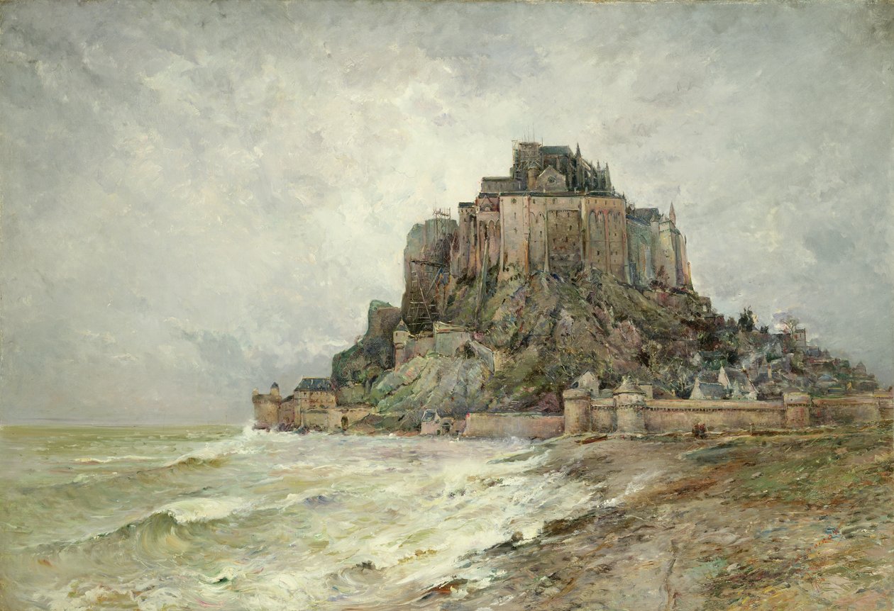Mont Saint-Michel, 1896 r. autorstwa Emile Noirot