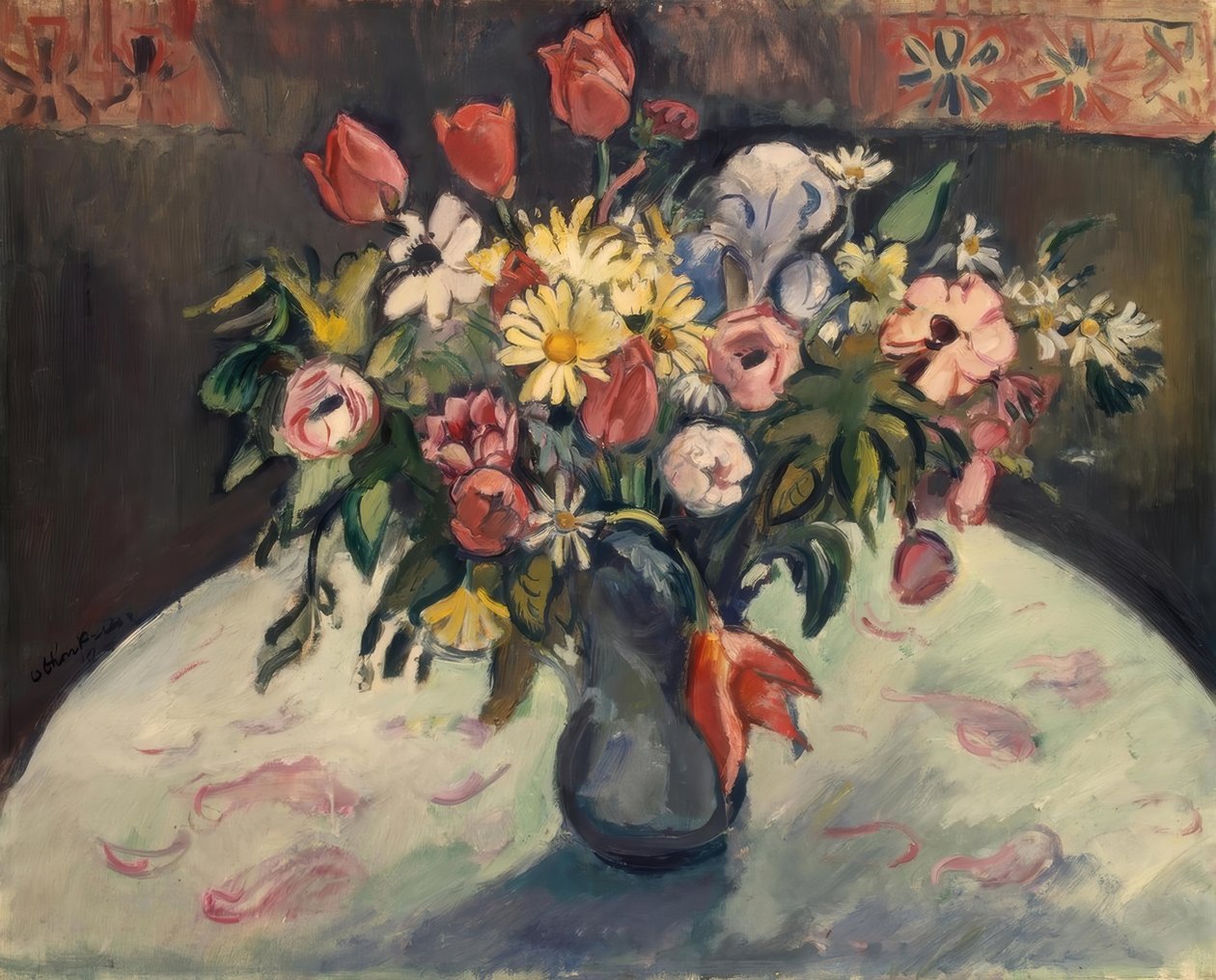 Kwiaty (tulipany i stokrotki) autorstwa Emile Othon Friesz