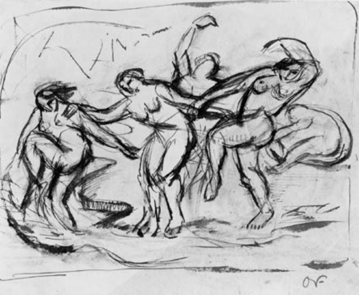 Kompozycja figury z kąpiącymi się i tańczącymi kobietami. autorstwa Emile Othon Friesz