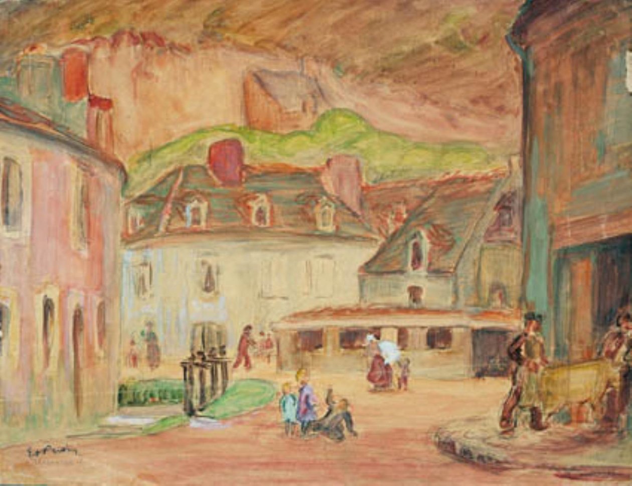 Garbarnie w Falaise w Normandii autorstwa Emile Othon Friesz