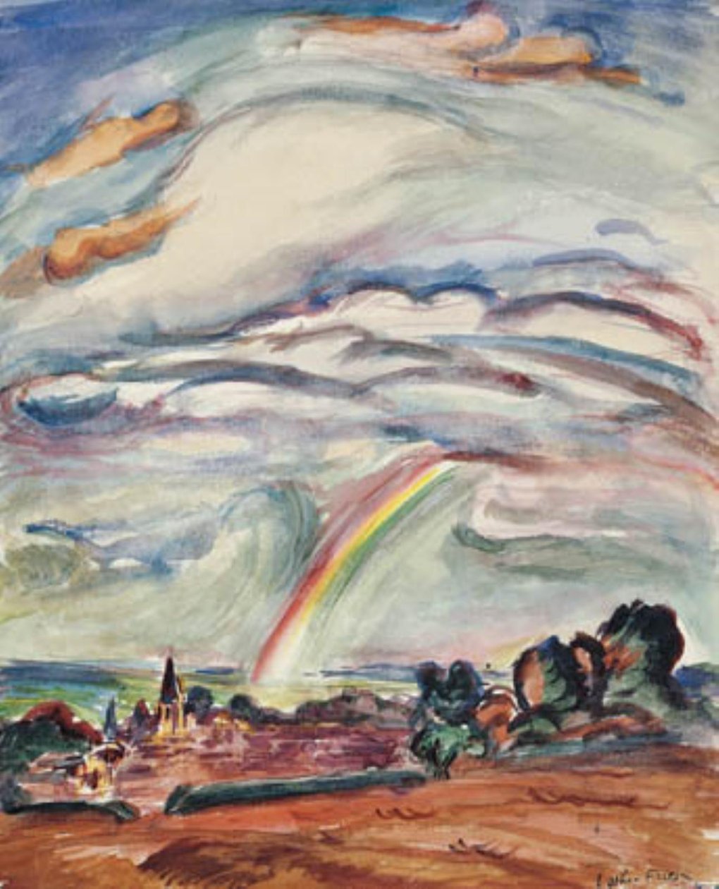 Regnbuen Montiullier autorstwa Emile Othon Friesz