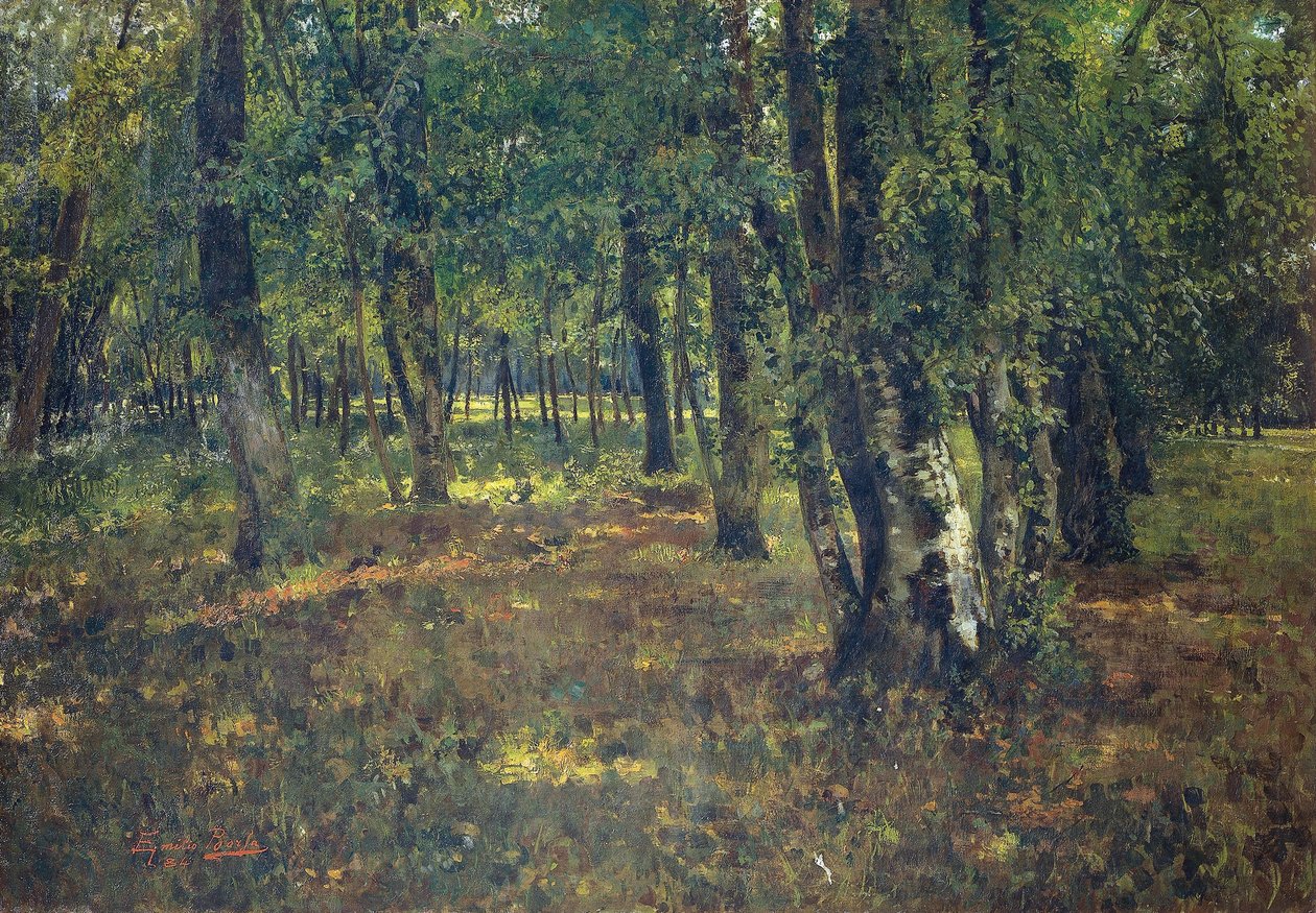 Drewno, autor Emilio Borsa (1857-1931) autorstwa Emilio Borsa