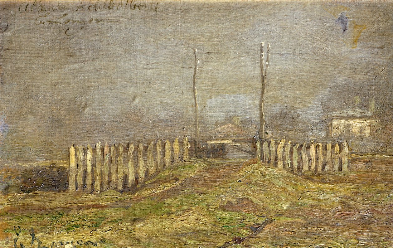 Wieś w Lombardii, autorstwa Emilio Longoni (1859-1932). autorstwa Emilio Longoni