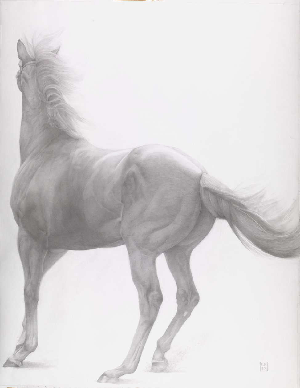 Kicking Off, Seria 2, 2012 (grafit na papierze) autorstwa Emma Kennaway