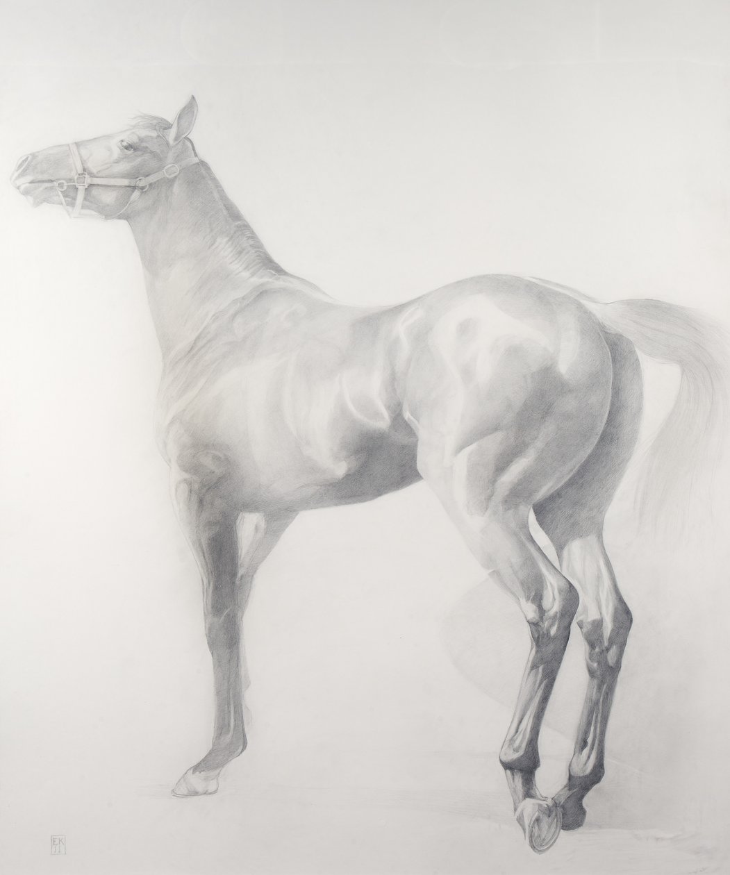 Kicking Off, Seria 3, 2011 (grafit na papierze) autorstwa Emma Kennaway