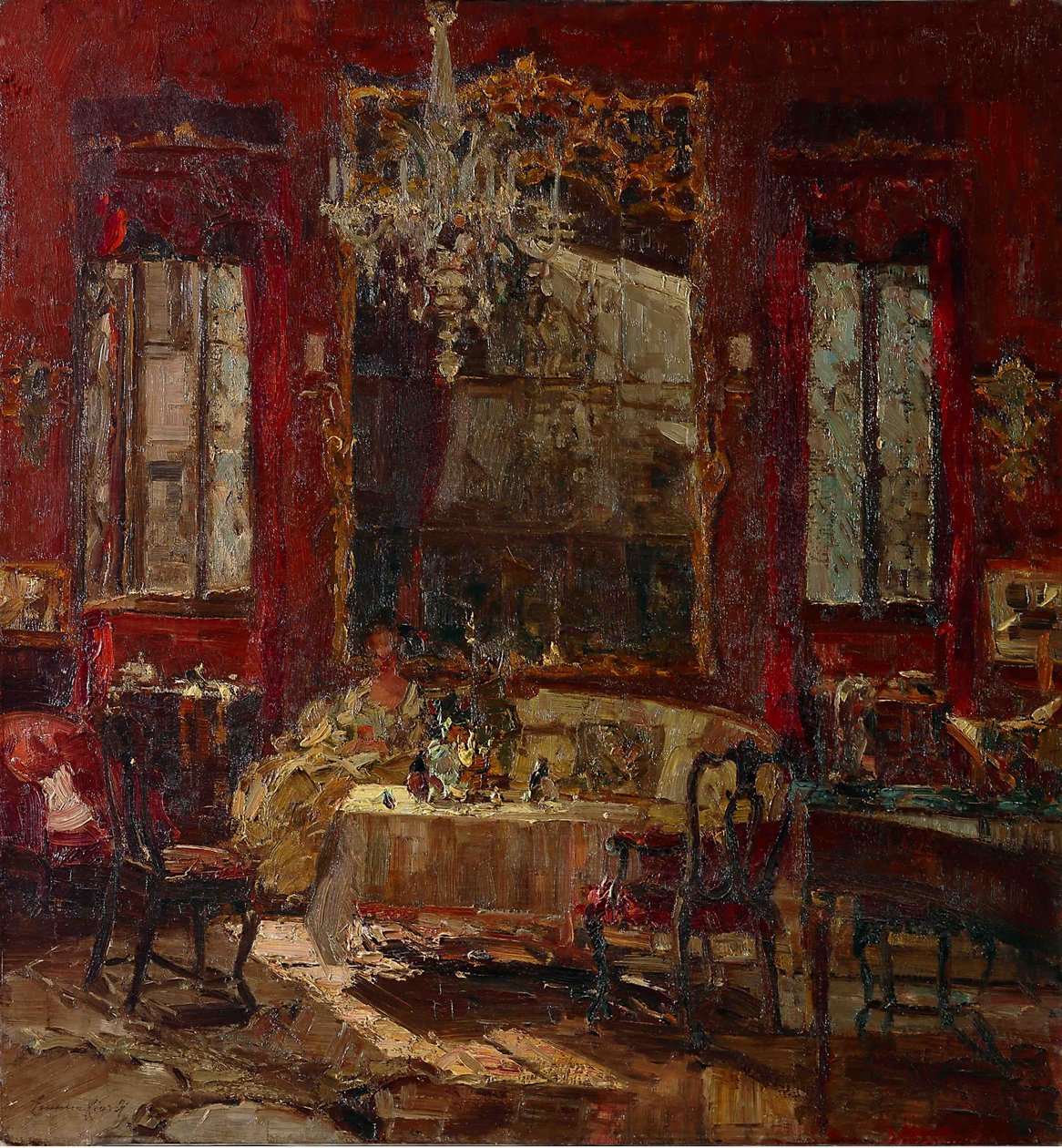 Czerwona sala, ok. godz. 1922. autorstwa Emma Ciardi