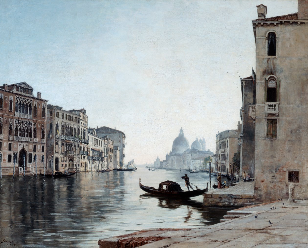 Gondola na Canale Grande, 1892. autorstwa Emmanuel Lansyer
