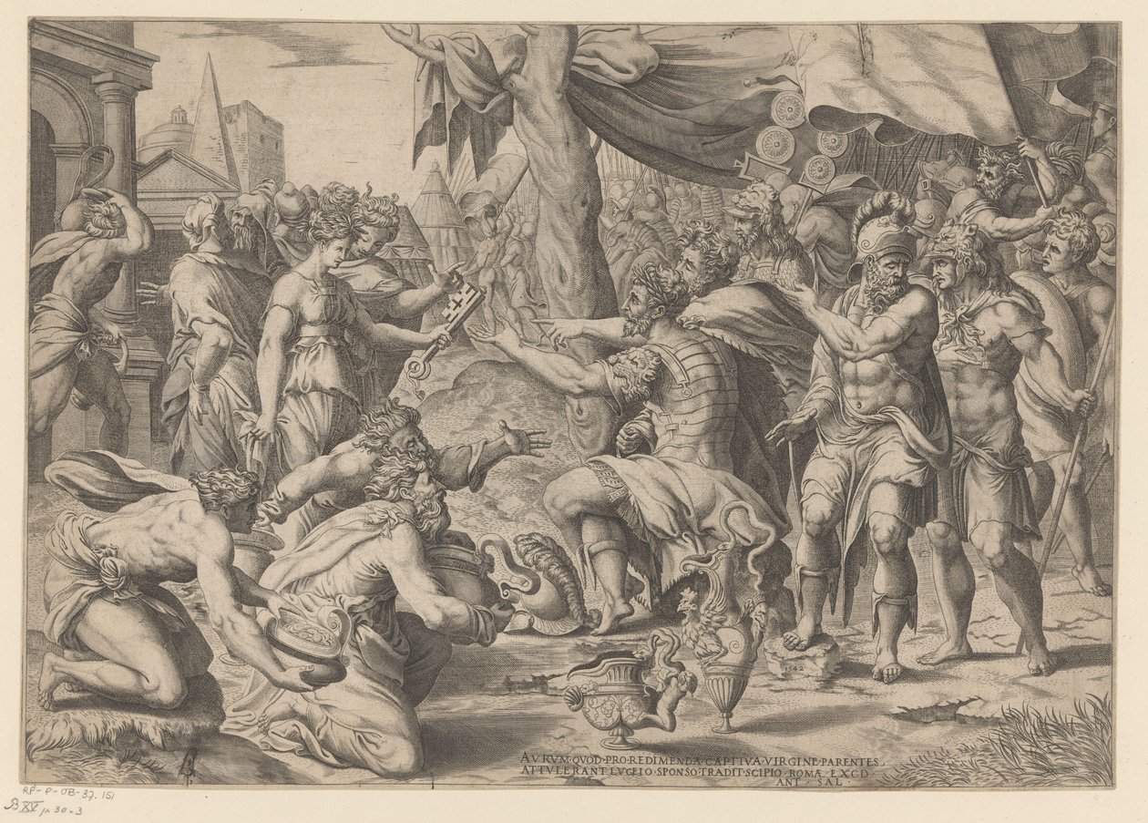 Scypion dostaje prezenty autorstwa Enea Vico (possibly)