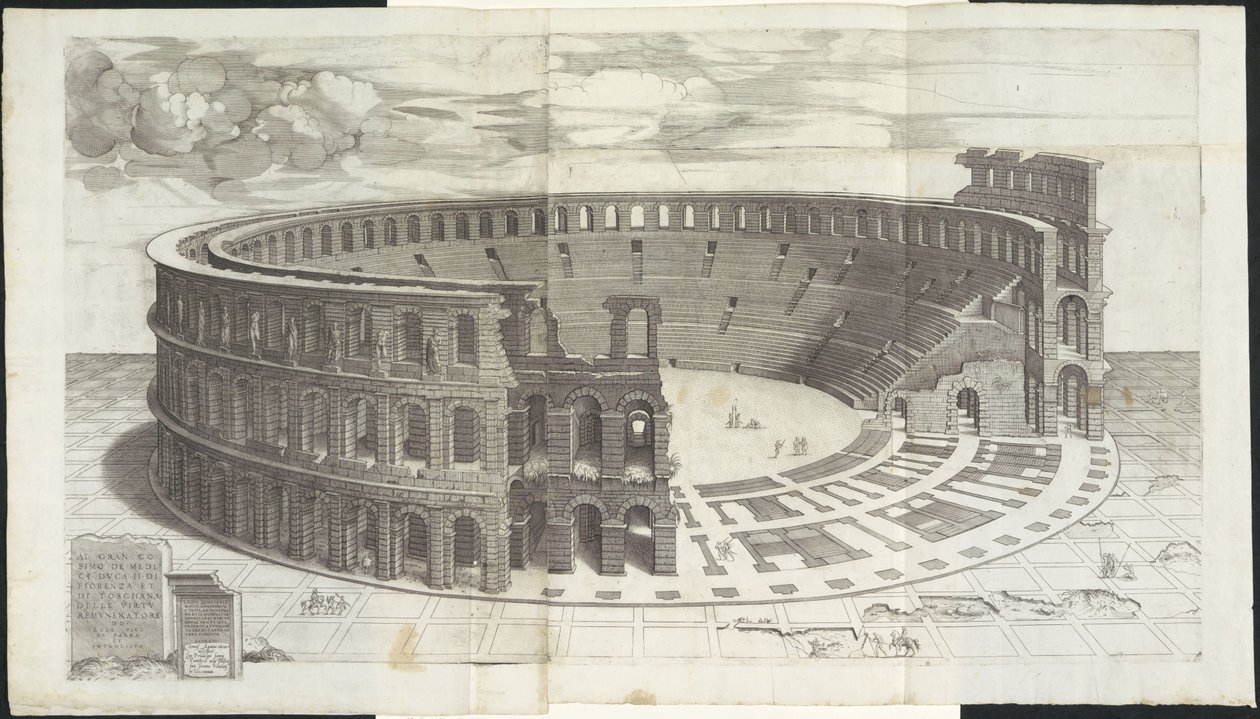 Arena van Verona Mirror of Roman Magnificence (tytuł serii) autorstwa Enea Vico