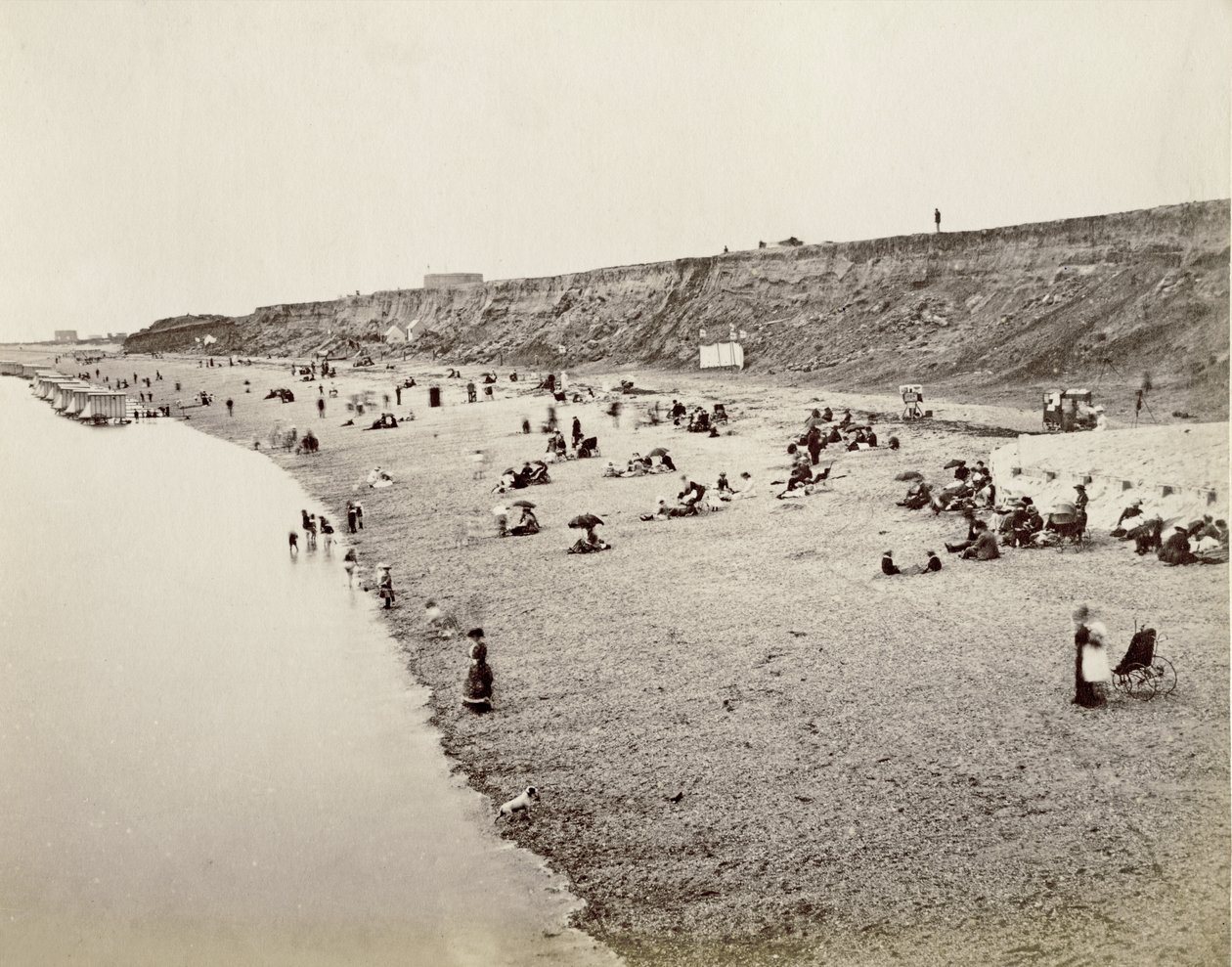 Plaża Babbacombe, Devon, lata 90. XIX wieku autorstwa English Photographer