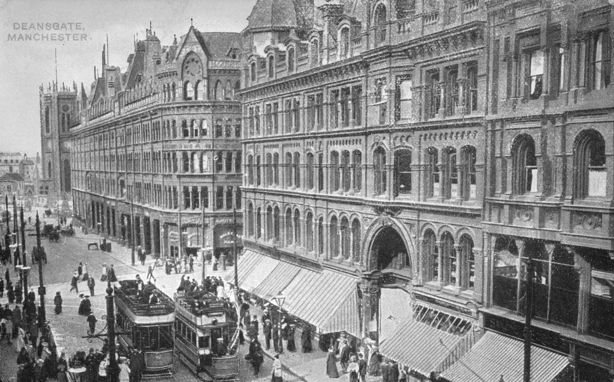 Deansgate, Manchester, ok. 1910 r. autorstwa English Photographer