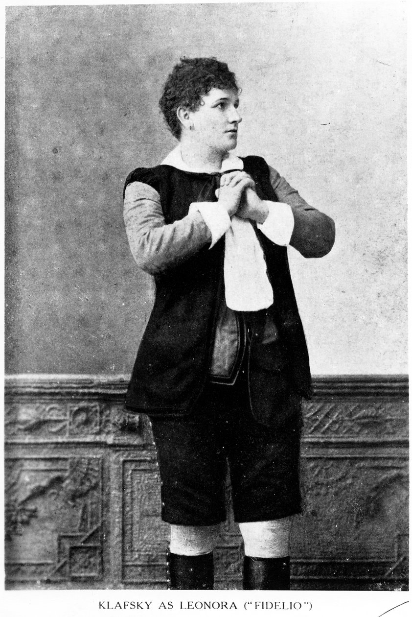 Katherina Klafsky jako Leonora z „Fidelio”, 1892 autorstwa English Photographer