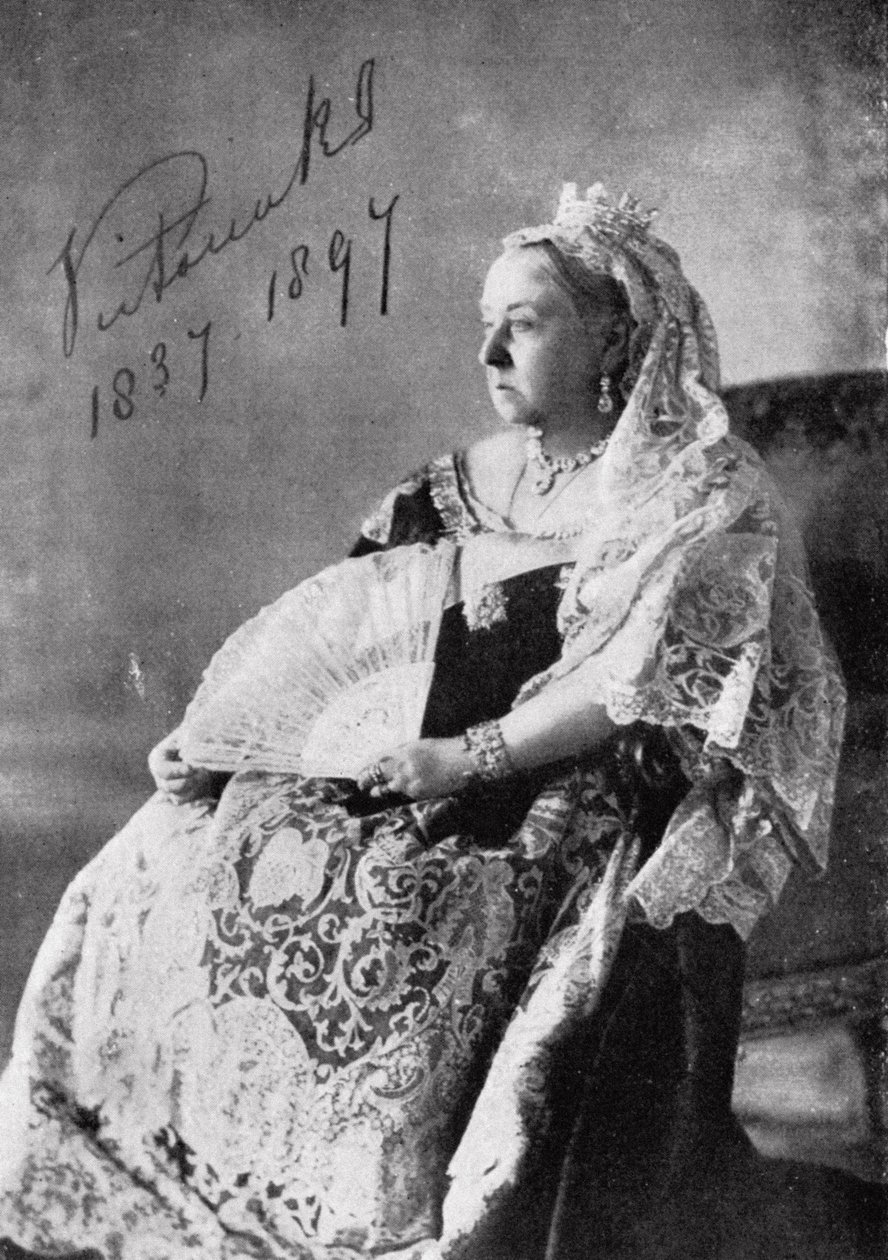 Królowa Wiktoria (1819-1901) Autoryzowane zdjęcie z okazji Diamentowego Jubileuszu, 1897 autorstwa English Photographer