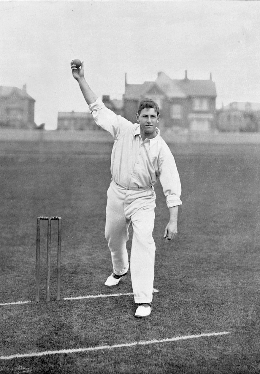 Sammy Woods, z książki Famous Cricketers and Cricket Grounds, opublikowane przez Hudson and Kearns, 1895 autorstwa English Photographer