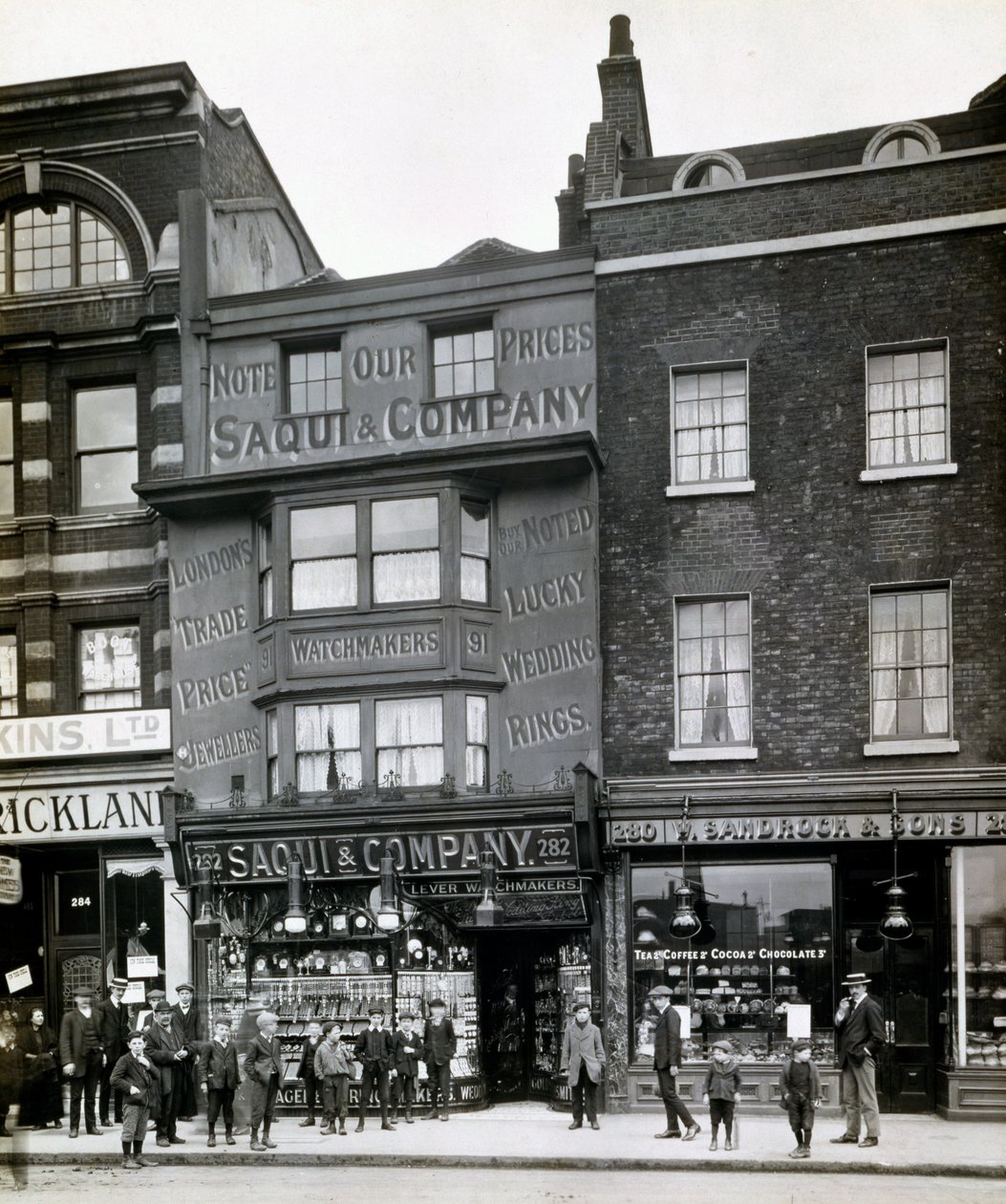 Saqui und Company, 282 Bishopsgate, Londyn, początek XX wieku autorstwa English Photographer