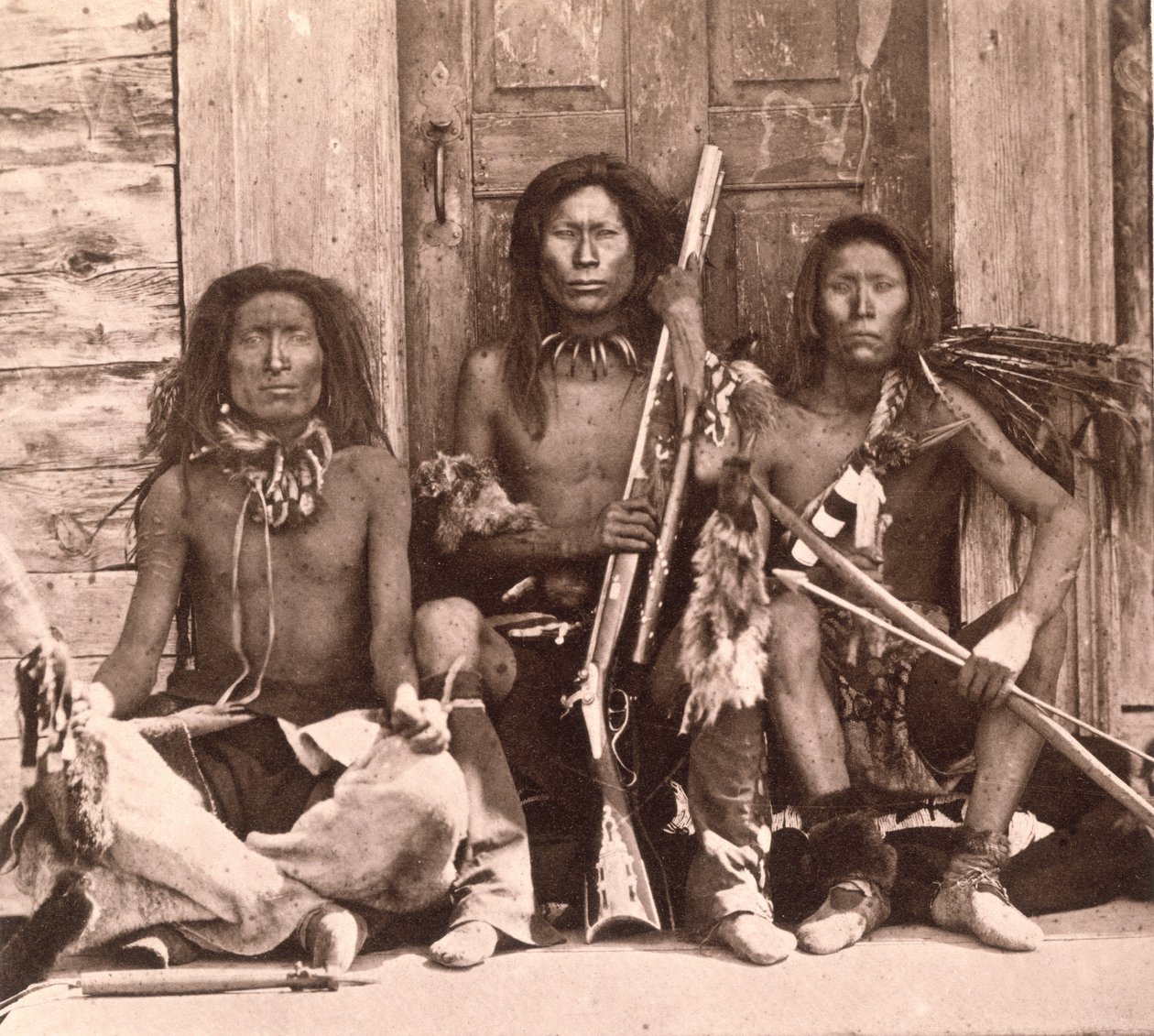 Indianie Spokane, 1861 autorstwa English Photographer