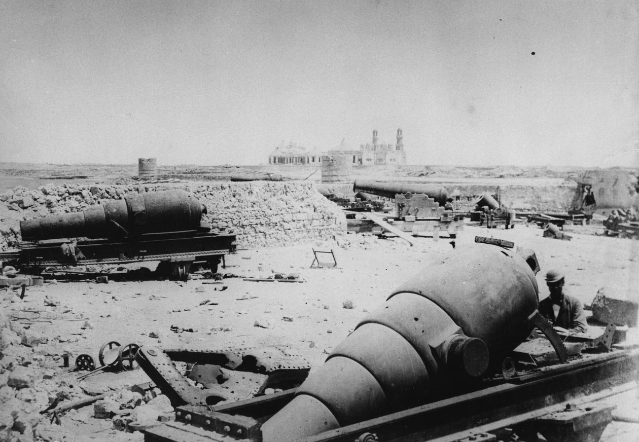 Bombardowanie Aleksandrii, 1882 r. autorstwa English Photographer