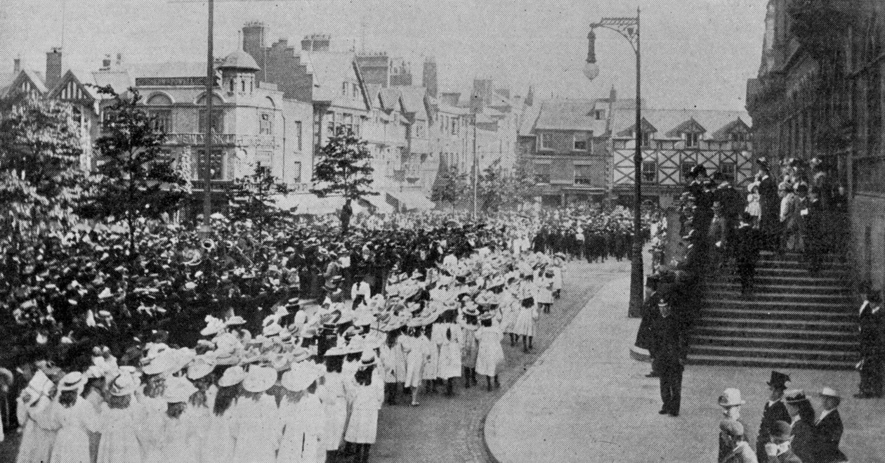 The Duke of Westminsters Dojrzewanie i wesele w Chester, ilustracja z Króla, 1 czerwca 1901 autorstwa English Photographer