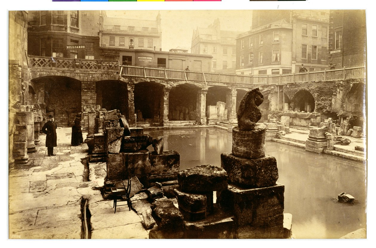 Wielka łaźnia rzymska, Bath autorstwa English Photographer