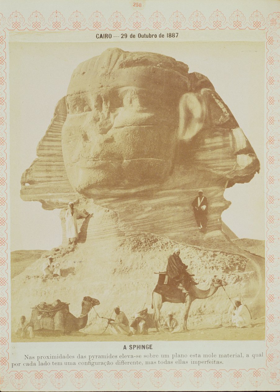 Sfinks, Egipt, 1887 (druk albumowy) autorstwa English Photographer