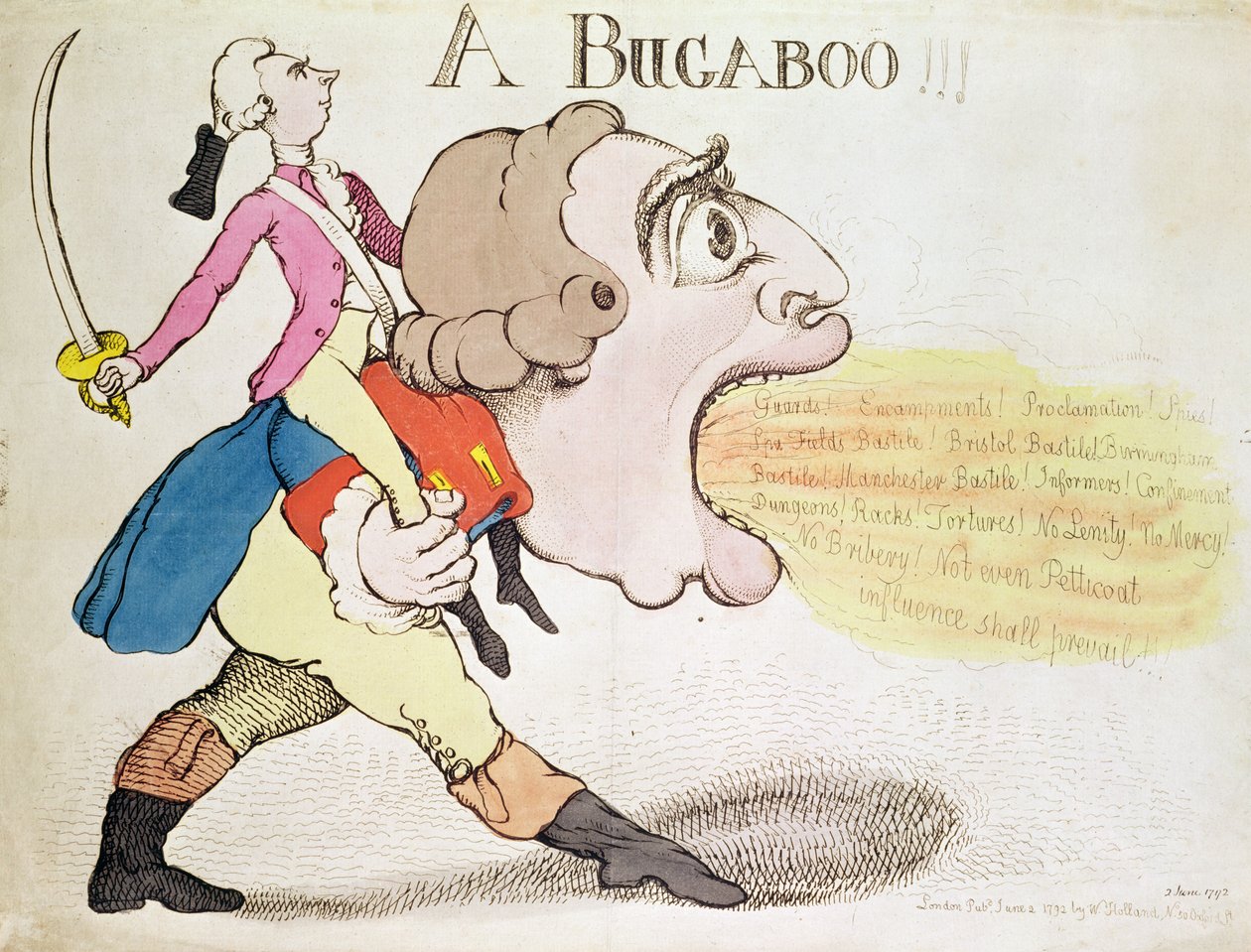 Bugabu!!! (grawerowanie ręcznie kolorowane) autorstwa English School