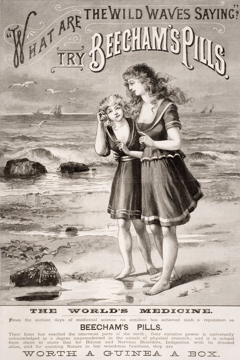 Reklama „Pigułki Beechama”, 1887 r. autorstwa English School