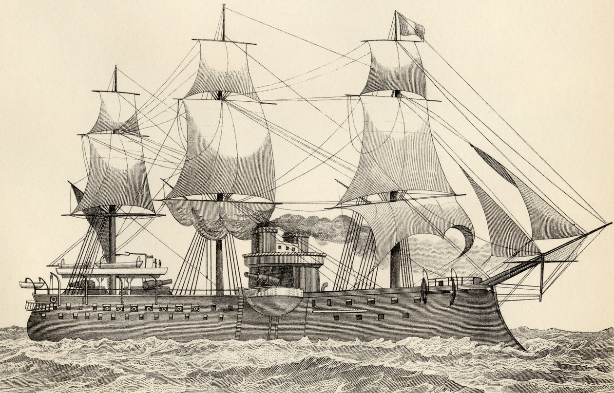 Amiral Duperre, z "The National Encyclopaedia", wydanej przez Williama Mackenzie, Londyn, koniec XIX wieku autorstwa English School