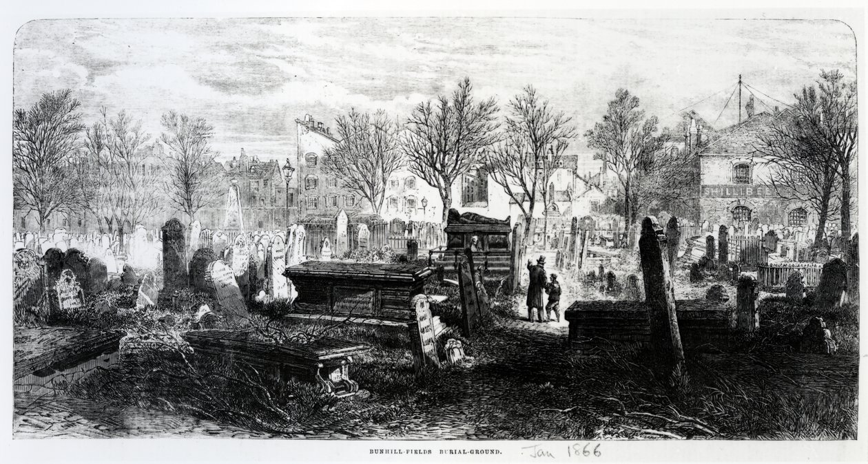 Pola Bunhill, styczeń 1866 autorstwa English School